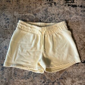 Women's Pale Yellow Drawstring shorts